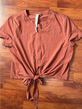 lululemon athletica Tie-Front Crop Top - Rusty Orange